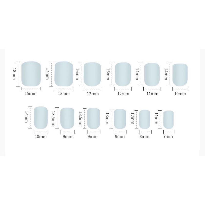 (24pcs free lem) Kuku Palsu Murah Tahan Air Fashion Nail Art 3D Korea Fake Nails Manicure