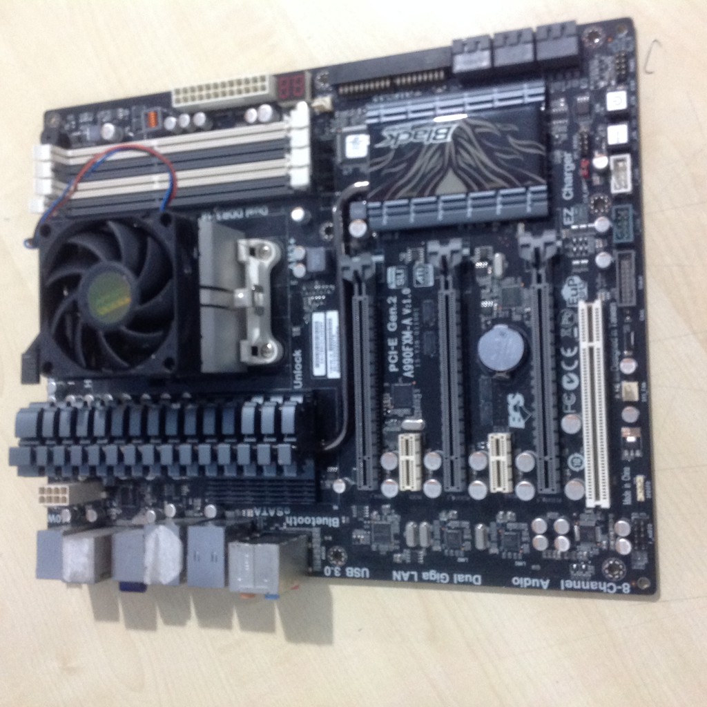 mobo ecs a990fxm-a am3b athlon 2 x4 610e