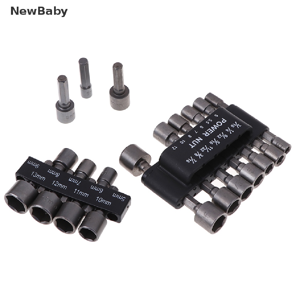 Newset Adapter Socket Power Nut Driver Hex Shank Untuk Bor Elektrik