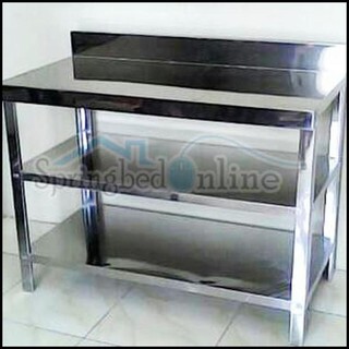 TERLARIS MEJA DAPUR KOMPOR STAINLESS STEEL 3 RAK TERLARIS MEJA DAPUR KOMPOR STAINLESS STEEL 3 RAK