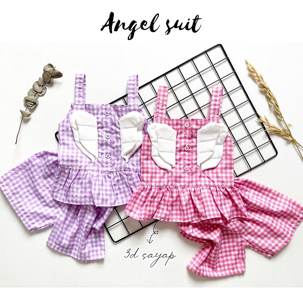 ANGEL SET / Bon Voyage baju anak perempuan babeebabyshop Baju setelan pergi lucu fashion anak bayi cewek murah
