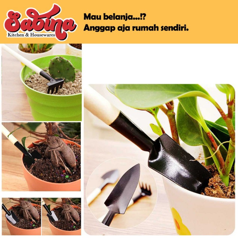 Sekop Garpu Taman Tanaman Hias Mini 3Pcs Gardening Tools