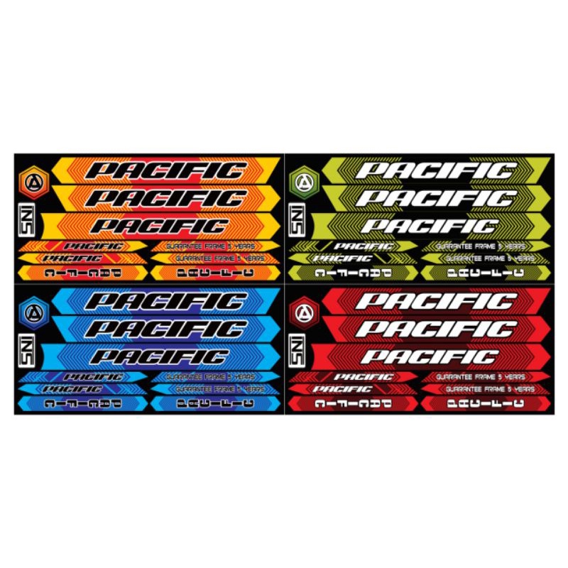 stiker sepeda bmx UK 12 16 18 decal pacific