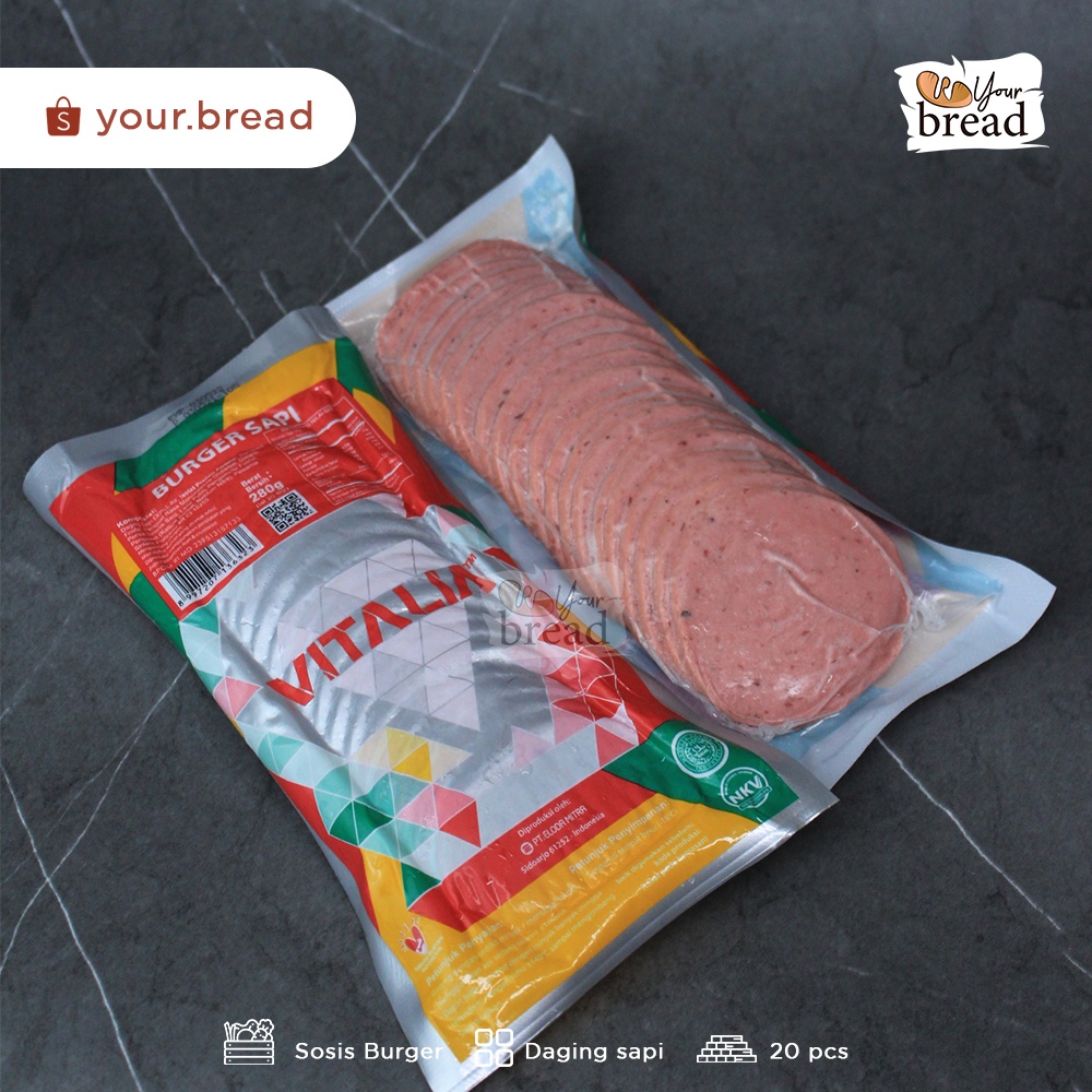

Vitalia Burger Sapi Mini 280gram isi 20
