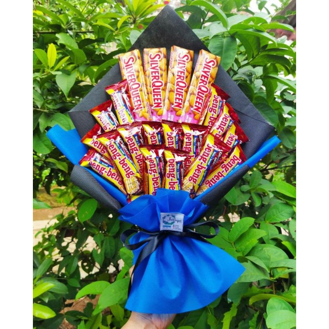 Buket silverqueen beng beng/paket/bingkisan Snack Ulang Tahun/Ultah/ Wisuda/Kado/Hadiah