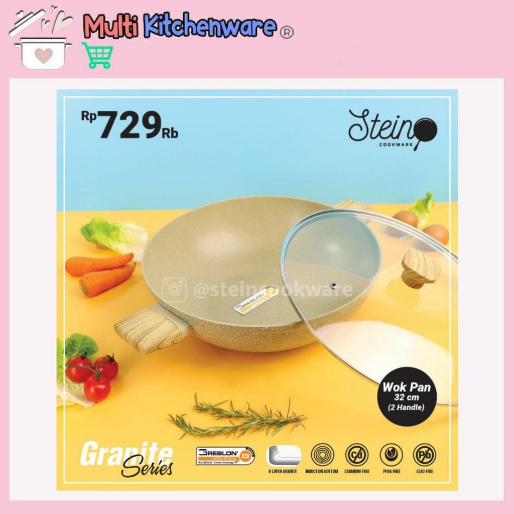 Stein Cookware Wok Pan 32 cm 2 Handle