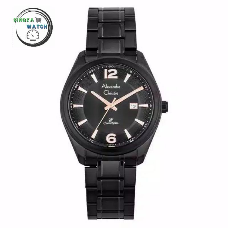 JAM TANGAN COWOK ALEXANDRECHRISTIE AC ORIGINAL SERI 8583MD HITAM