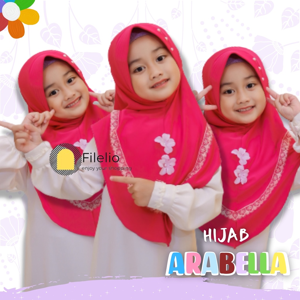 Kerudung Anak TK MURAH ARABELLA VARIASI BUNGA / Jilbab Anak Terbaru / Hijab Anak Murah / Fashion Anak / Kado Ultah