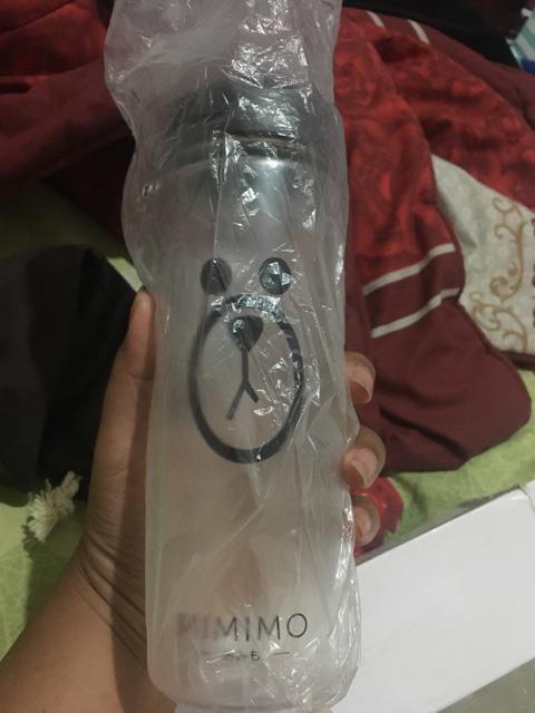 Botol Minum Plastik Bening + Pouch Line Character Browny<br />& Sally 500ml Bpa Free