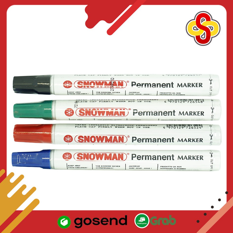 Spidol Permanent Marker Snowman G-12