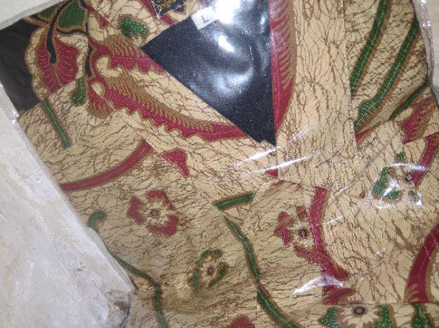Batik Solo Parang Purbo Kemeja Pria Katun Cabut Sragenan Full Furing