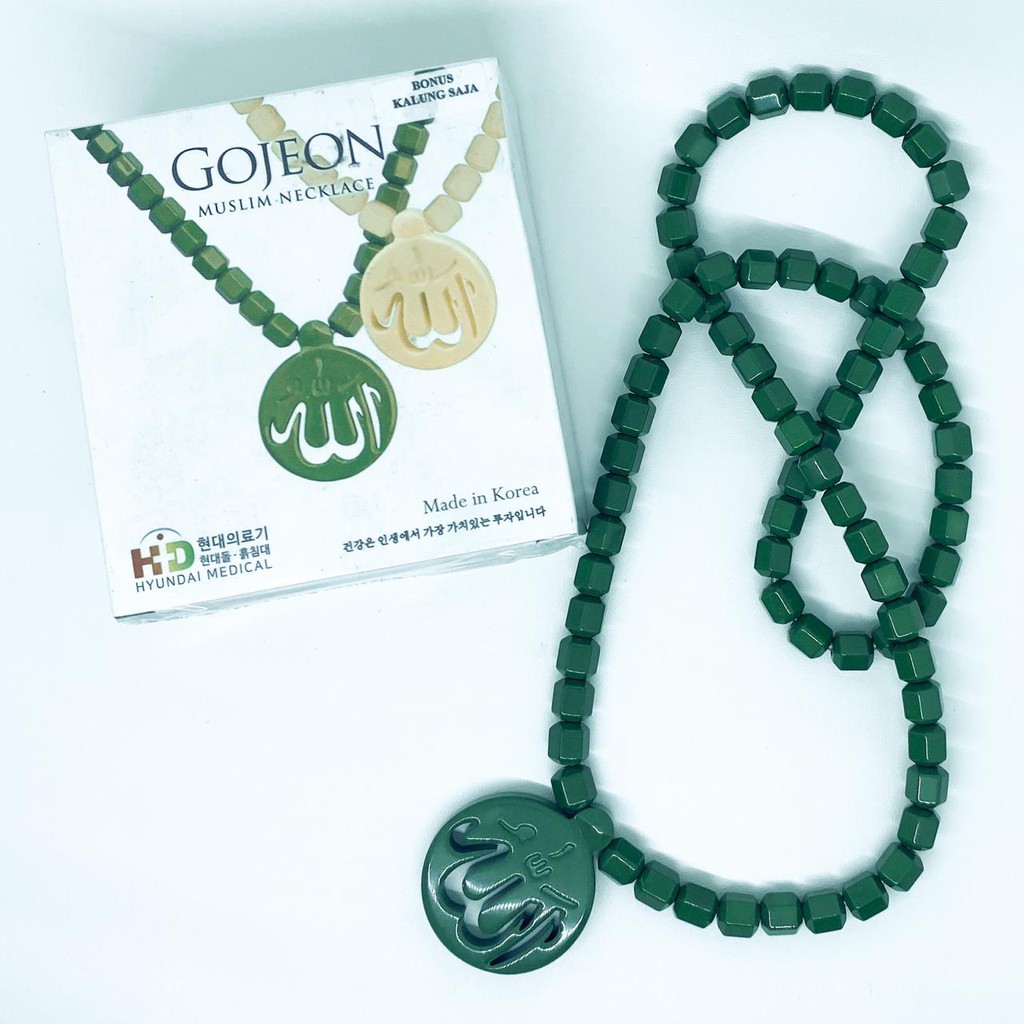 (COD) Alsyva - Gojeon Tourmaline Gelang - Kalung Kesehatan - Black - White - Green Jade Original