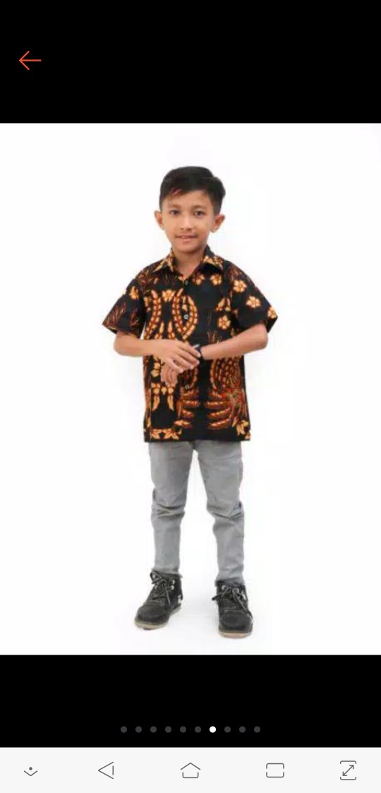 Hem Batik Anak Modern Khusus Seragaman Usia 2-8 Tahun