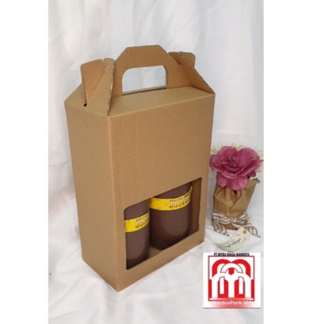 

Kardus minuman Handler box, untuk parsel hampers botol 1 liter