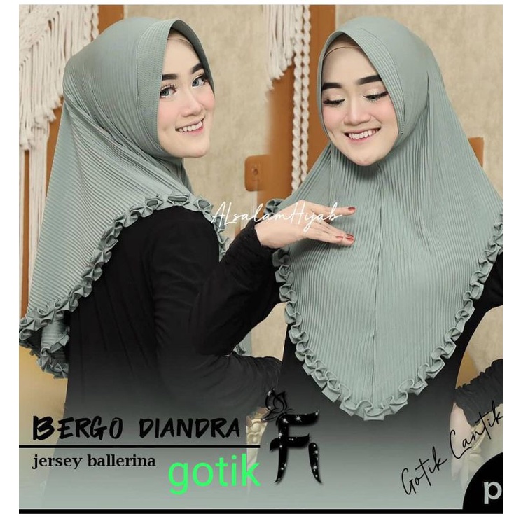 brand fi hijab gotik bawah hijab instan plisket