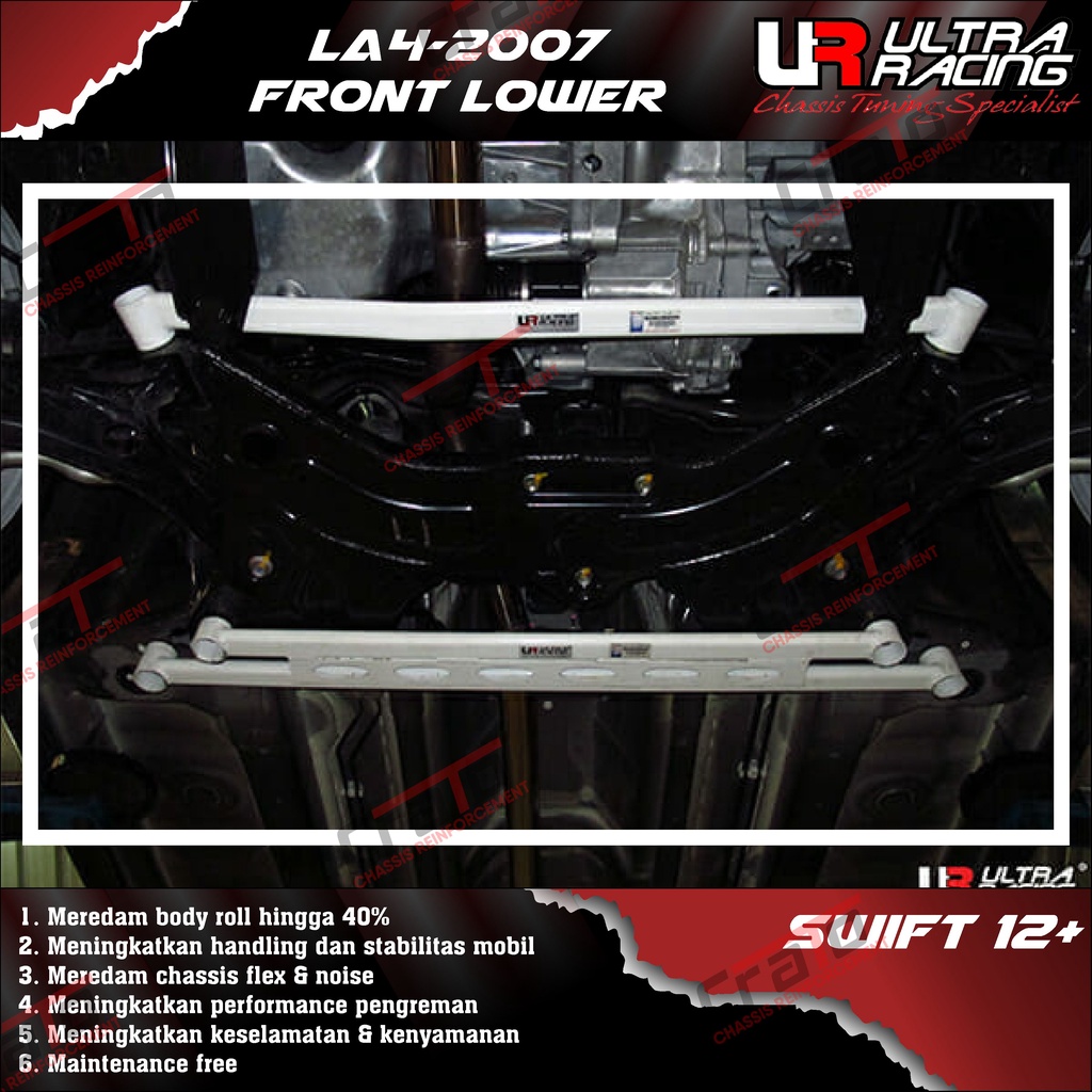 Aksesoris Stabiliser ULTRA RACING Safety Bar - Front Lower Bar 4 Points - Suzuki Swift 12+ - LA4-200