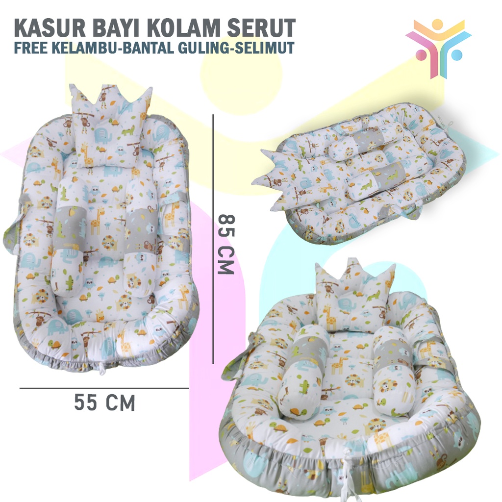 9 || KASUR BAYI KOLAM SERUT LENGKAP || FREE KELAMBU || BANTAL GULING || SELIMUT