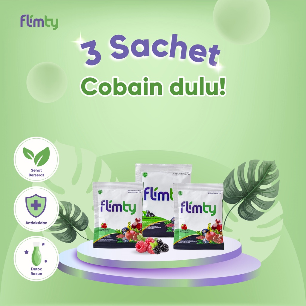 FLIMTY FIBER 3 SACHET Cobain dulu HERBAL DETOX MINUMAN PELANGSING PELANCAR BAB ORIGINAL ASLI DEDDY CORBUZIER BLACK CURRANT