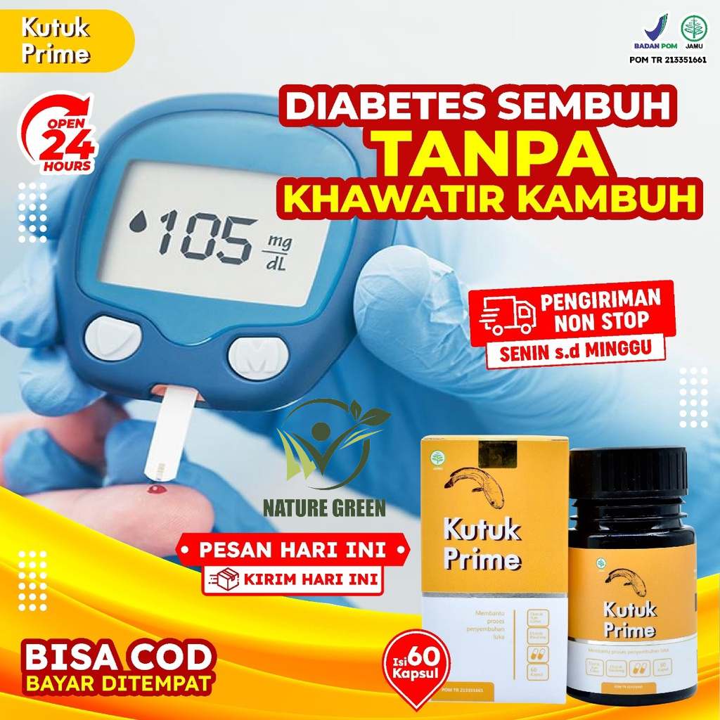 Kapsul Kutuk Prime - 5X lebih cepat mengeringkan luka operasi, diabetes, turunkan kadar gula.