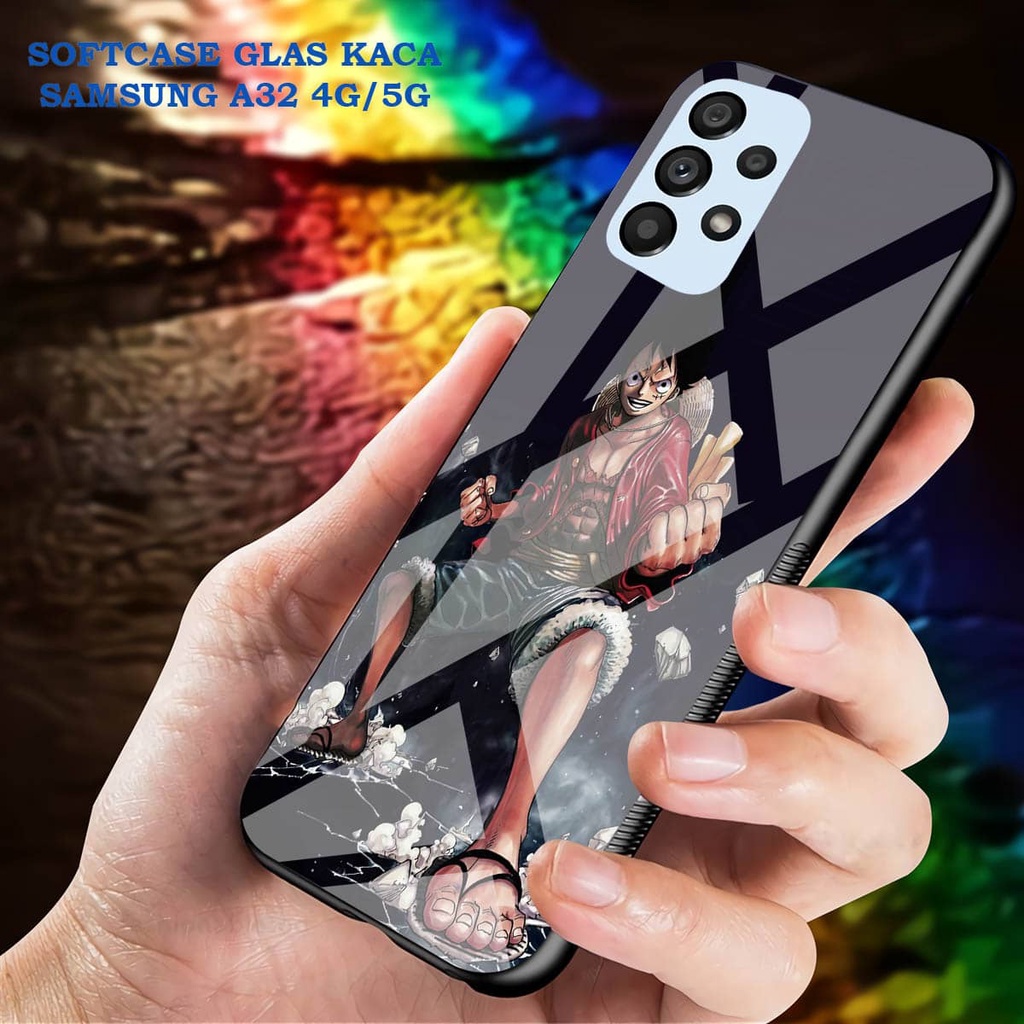 Softcase Glass Kaca SAMSUNG A32 [4G]- Case Hp Pelindung Handphone SAMSUNG A32 [5G] [ A58]