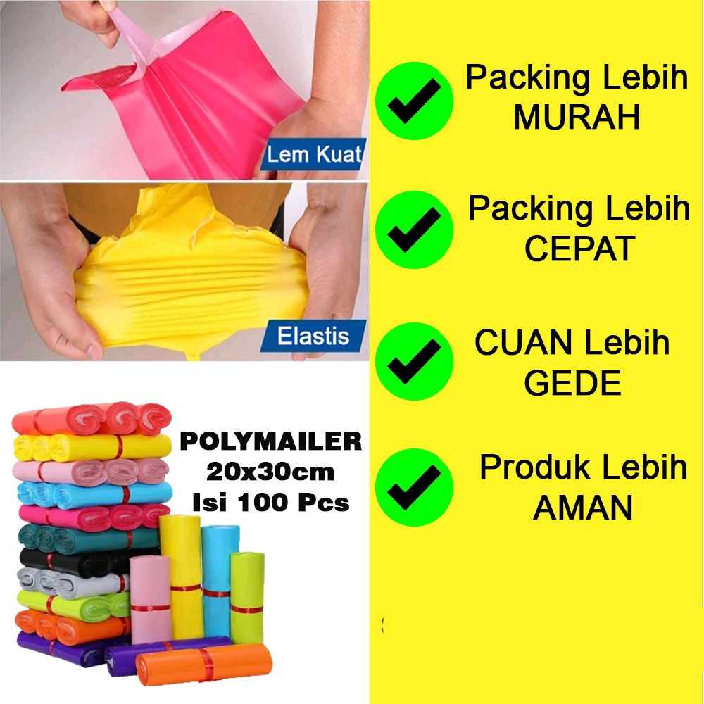 

20x30 ISI 100 | PLASTIK POLYMAILER | PLASTIK OLSHOP | PLASTIK LEM | PLASTIK KEMASAN | PLASTIK WARNA