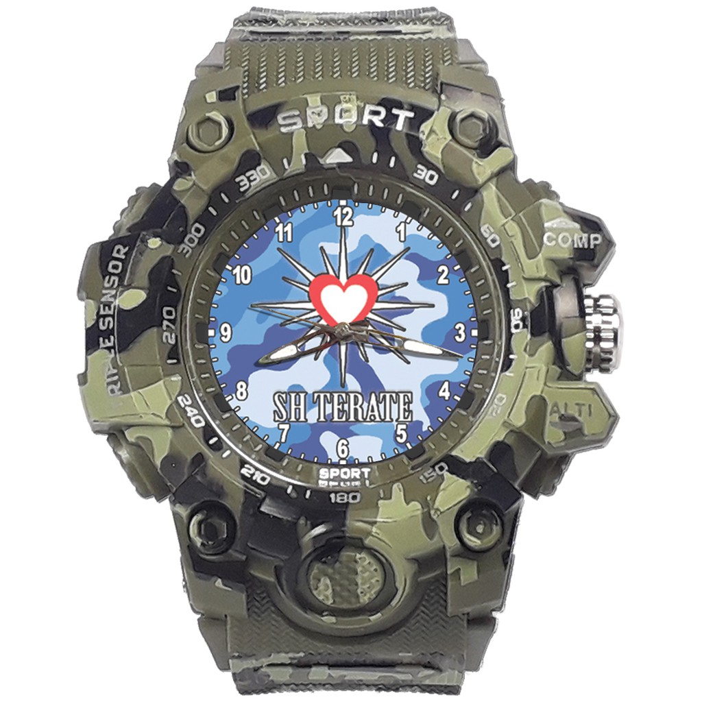 {Istimewa} Jam Tangan PERSAUDARAAN SETIA HATI TERATE - SH 6 Hijau Army Water Resistant