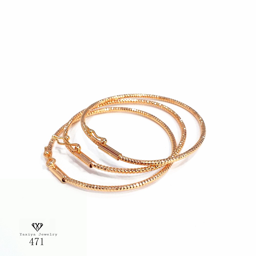 

Yaxiya gelang anak set 3 perhiasan imitasi lapis emas aksesoris 471