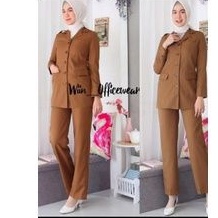 baju seragam pns kantor dinas pdh guru coklat