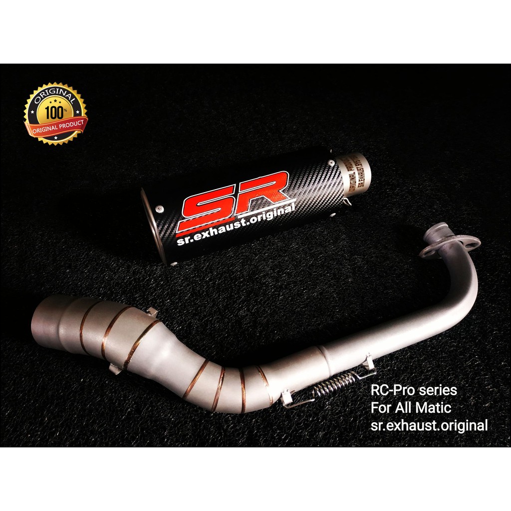 KNALPOT RACING MATIC FULLSET CARBON PCX NMAX AEROX BEAT MIO VARIO SCOPY FINO LEXI DLL RC-PRO SERIES