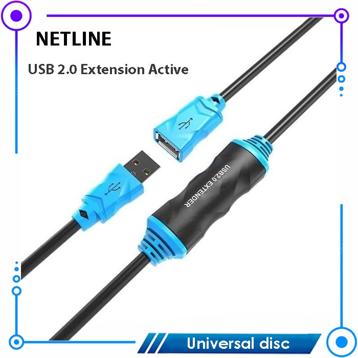 USB 2.0 Extension Active NETLINE Extension Aktif 10M 15M 20M