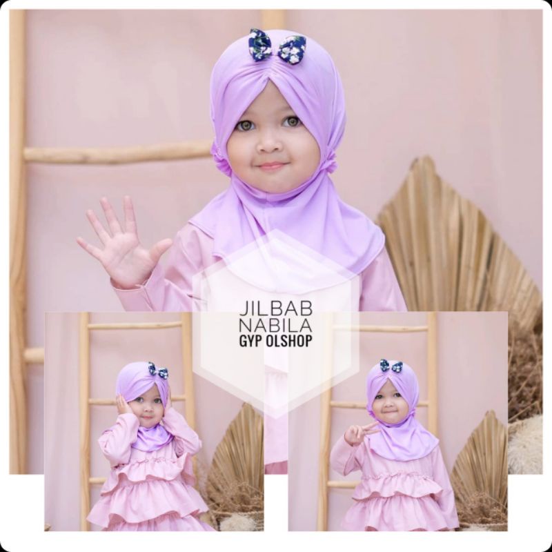 Jilbab Anak bayi NABILA Usia 0-3 th all size