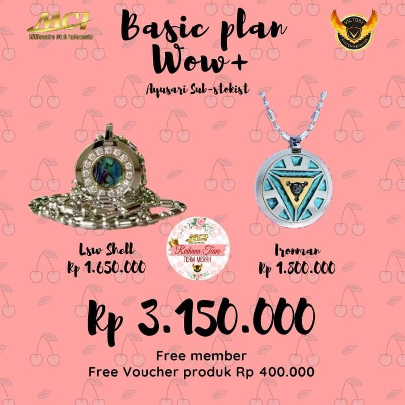 PAKET MCI KESEHATAN/KALUNG KESEHATAN/GELANG KESEHATAN MCI ORIGINAL 100%