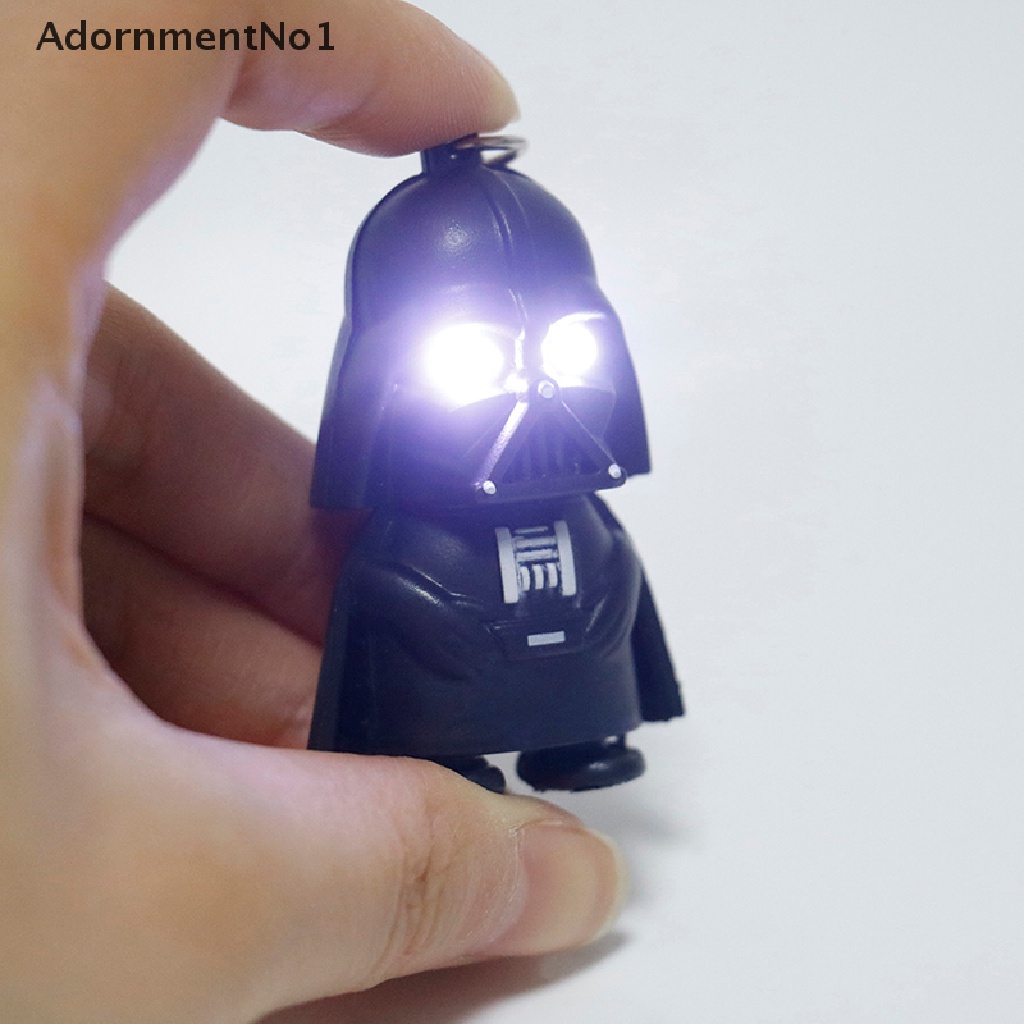 (AdornmentNo1) Gantungan Kunci Bentuk Darth Vader Star Wars Dengan Lampu LED Untuk Pria