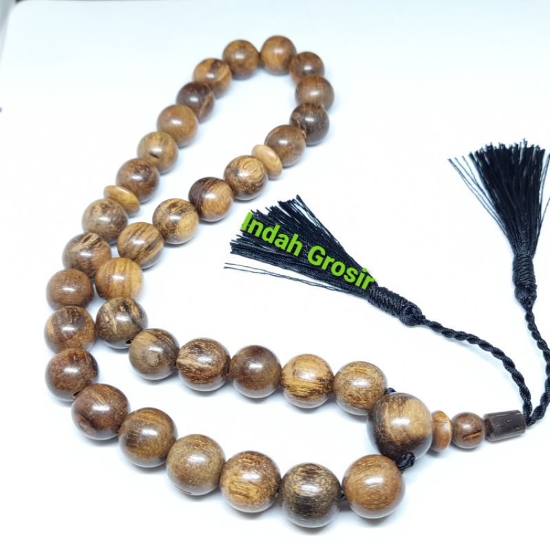 TASBIH GAHRU BUAYA 33BUTIR 10MM 12MM 14MM DI JAMIN ORIGINAL 100% NATURAL