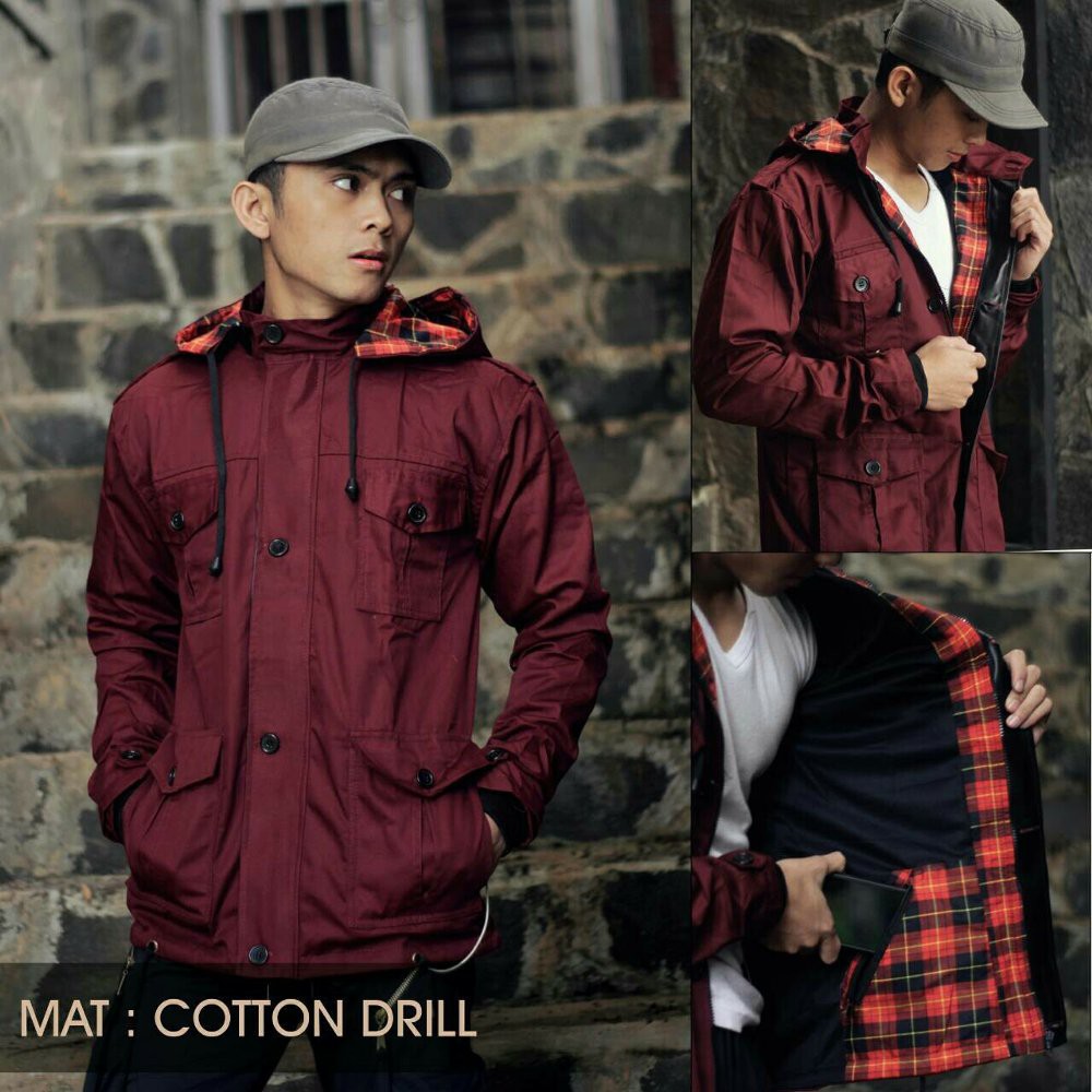 TERKEREN Jaket Parka Army - Jaket Parka Cowok - Jaket Parka Premium - Parka Maroon - Parka Ijo Army