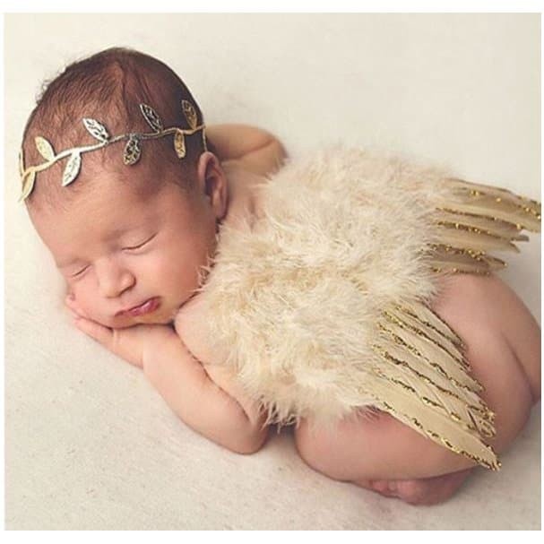 Newborn Photography Properties - Gold Angel Wing Costume S