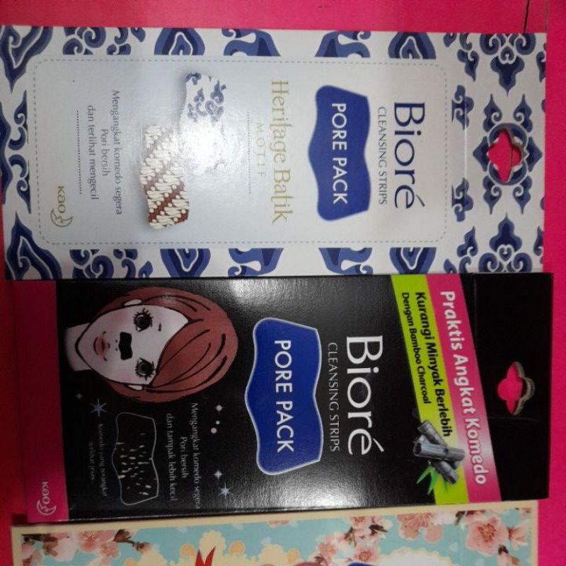 biore pore pack isi 4lembar ( masker komedo ) penghilang komedo