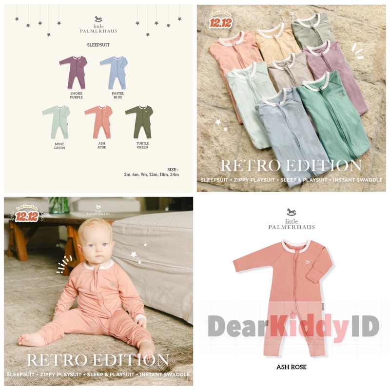 Little Palmerhaus Baby SLEEPSUIT RETRO / Sleepsuit Tangan &amp; Kaki Panjang