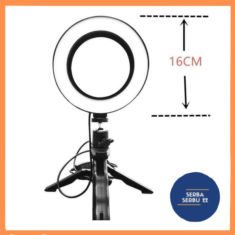 Ringlight with Tripod Holder Tripod MINI + Ringlight 16cm Vlog Beautician [SS]