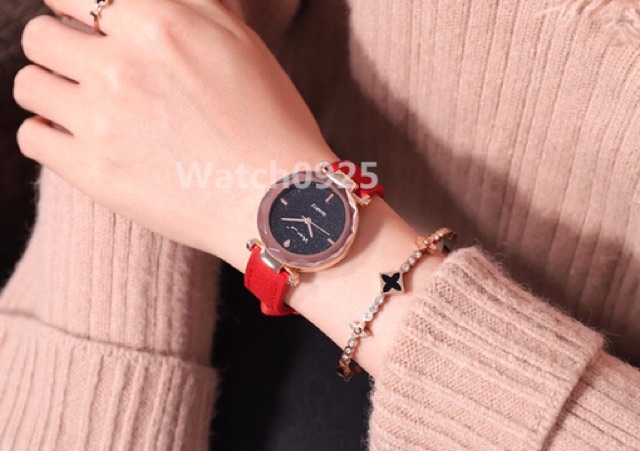 JAM TANGAN MURAH CEWEK QUARTZ ANALOG DESAIN BINTANG GAYA KOREA UNTUK WANITAWATCH SABUK MURAH W78