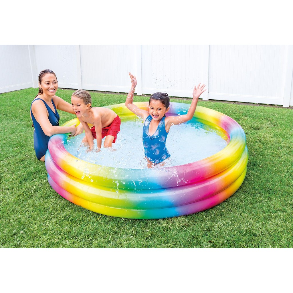 MALANG bisa GOJEK Kolam Renang Intex 58449 Rainbow Pool Ukuran 168x38cm