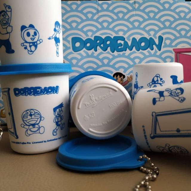 TIC ROUND Doraemon Twin Tulipware
