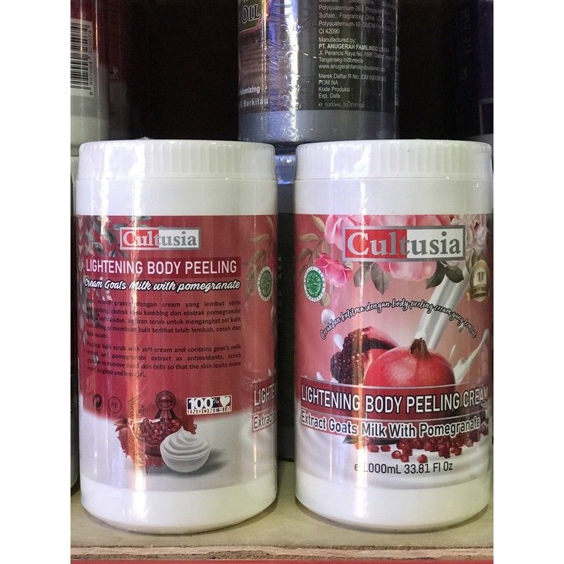 Cultusia Lightening Body Peeling Cream Extract Goats Milk With Pomegranate