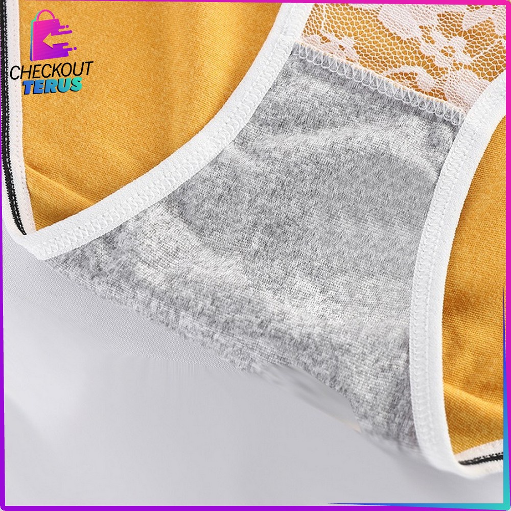 CT P129 Celana Dalam Wanita Dewasa List Garis Renda Bunga Kolor Undies Wanita Import Motif Polos