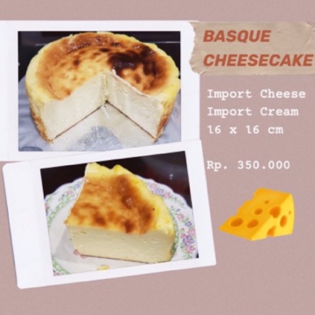 

Basque Cheesecake with Imported Cheese Cream