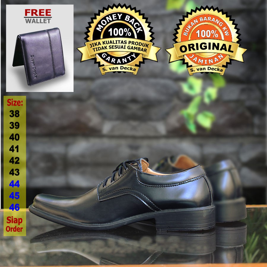 Sepatu Pantofel Pria Sepatu Pantopel Fantofel Pria S.van Decka D-TK021 + Bonus Dompet