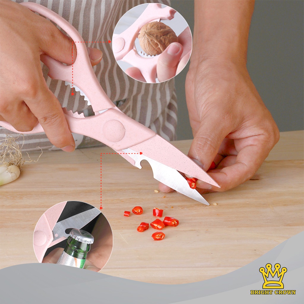 Bright Crown Pisau Dapur Set 6 in 1 / Kitchen Knife Set 6 in 1 Dengan Wadah Berkualitas-8