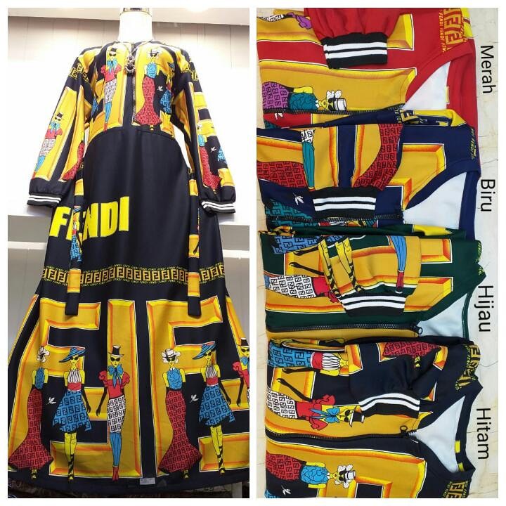 Baju Lebaran Gamis Muslin Wanita Termurah Bagus Mewah Scuba Premium Impor