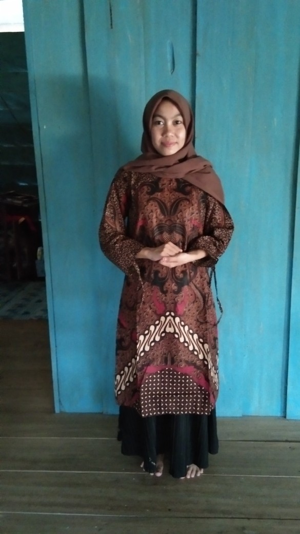 M-l-xl-xxl Batik Tunik Wanita Asj Sa Hrb026 Kenongo Pekalongan Sogan Tulis