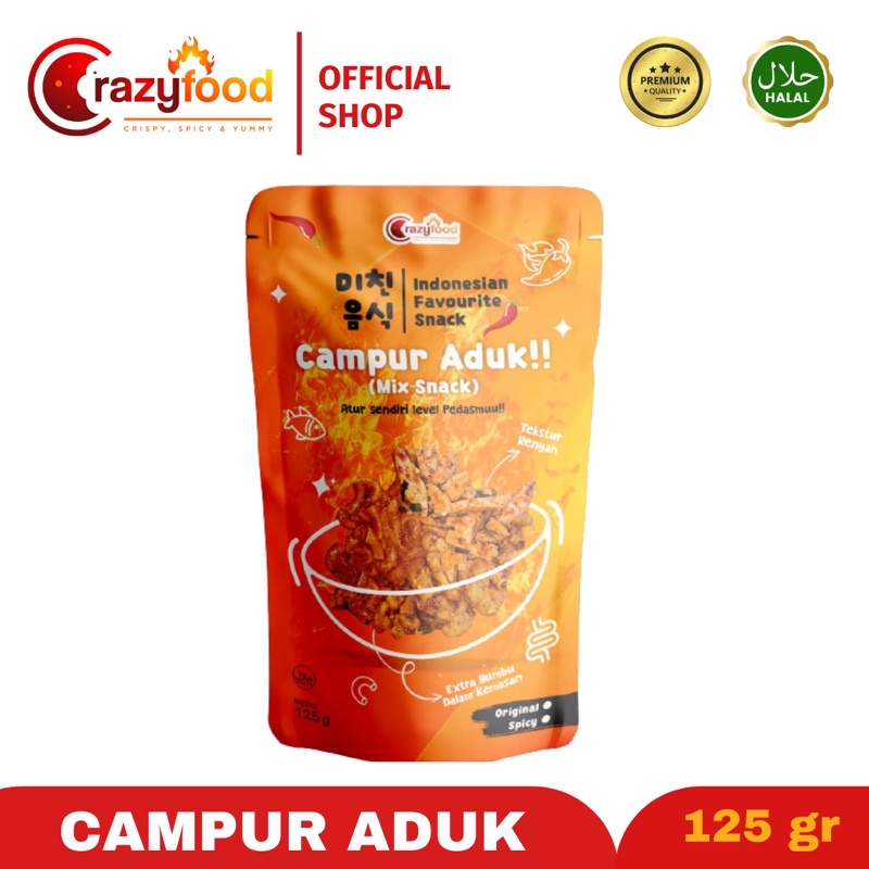 

Crazyfood - Campur Aduk by Crazy Food (Mix Basreng, makarondo, usus crispy)